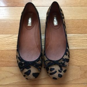 Nordstrom Halogen calf hair leopard flats